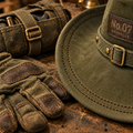 The Workman by mianbrea™ — Premium Olive Canvas Workwear Hat, No.07 Leather Patch & Antiqued Brass Hardware