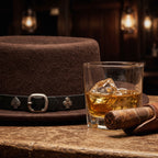 The Gambler by mianbrea™ — Premium Dark Brown Wool Felt Gambler Hat, Playing Card Suit Band & Telescope Crown