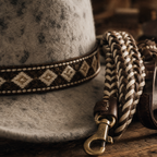 The Appaloosa by mianbrea™ — Premium Spotted Wool Felt Cowboy Hat, Southwestern Diamond Band & Horseshoe Buckle