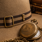 The Drifter by mianbrea™ — Premium Sand Wool Felt Cowboy Hat, Striped Web Band & Brass Hardware