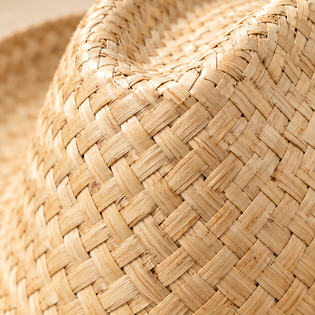 The Sol by mianbrea™ — Premium Natural Palm Leaf Straw Cowboy Hat, Mexican Tricolor Band & Sun Concho