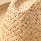 The Sol by mianbrea™ — Premium Natural Palm Leaf Straw Cowboy Hat, Mexican Tricolor Band & Sun Concho