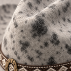 The Appaloosa by mianbrea™ — Premium Spotted Wool Felt Cowboy Hat, Southwestern Diamond Band & Horseshoe Buckle