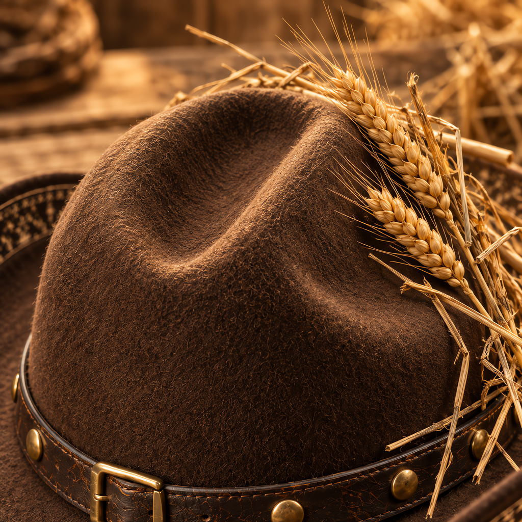 The Rancher by mianbrea™ — Premium Wool Felt Cowboy Hat, Hand-Pressed Cattleman Crease